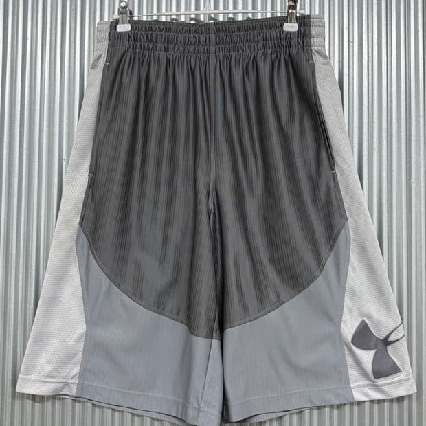 [M] 언더아머 루즈핏 농구 반바지 UA 메시 숏츠 그레이 2.9