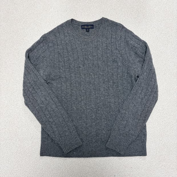 브룩스 브라더스 남성 램스울 케이블 니트