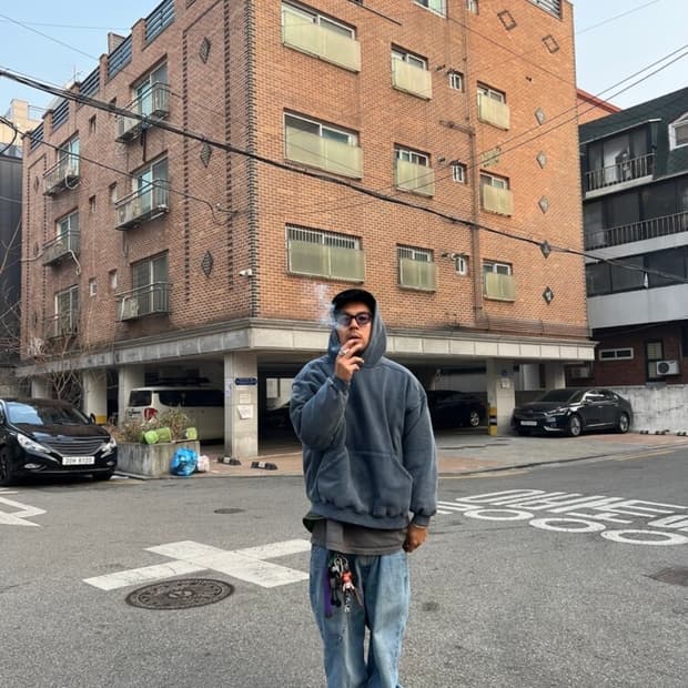 [F]배드포드 블랭크 후디 네이비