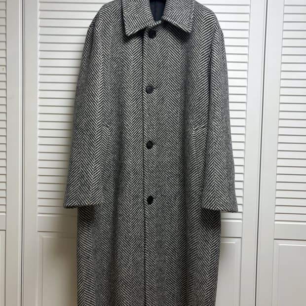 타임옴므/ 20주년 헤링본 발마칸 로브 코트/ 105