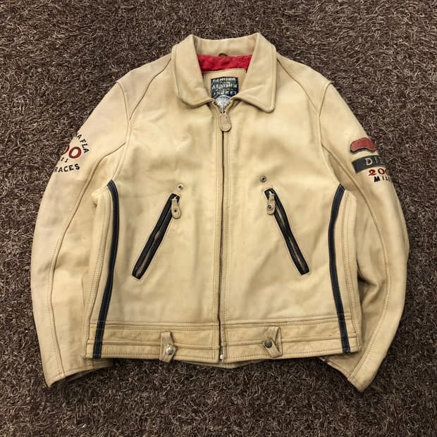 디젤 90s 레더 바이커 가죽 라이더 자켓