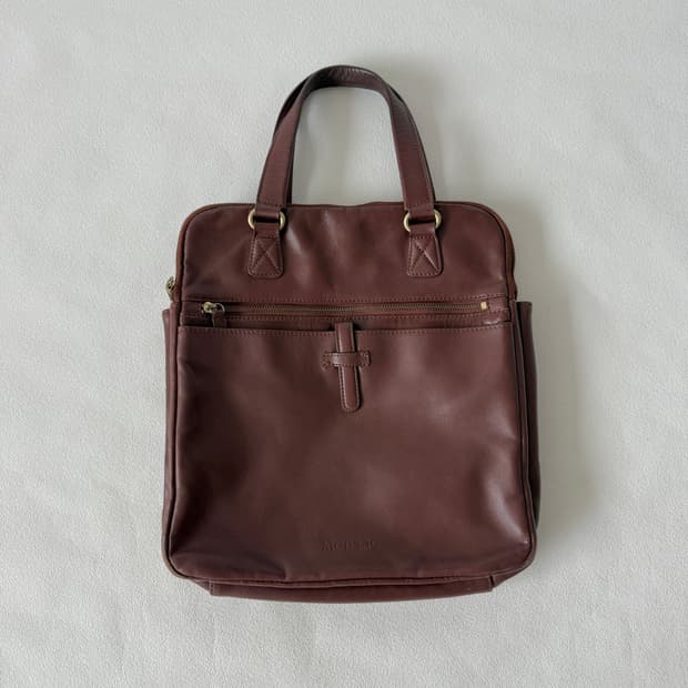 Monsac 레더 토트백