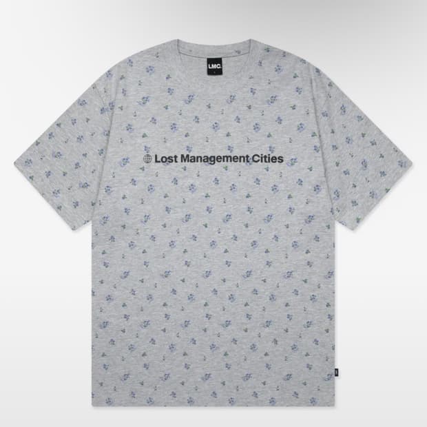 FN OG TEE flower gray M사이즈