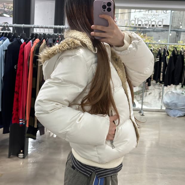 리바이스 Y2k 후드퍼 푸퍼 자켓