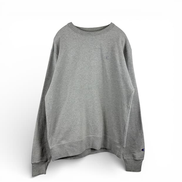 (M) 챔피온 자수로고 라운드 맨투맨 그레이