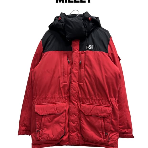 밀레 구스다운 패딩 자켓 레드