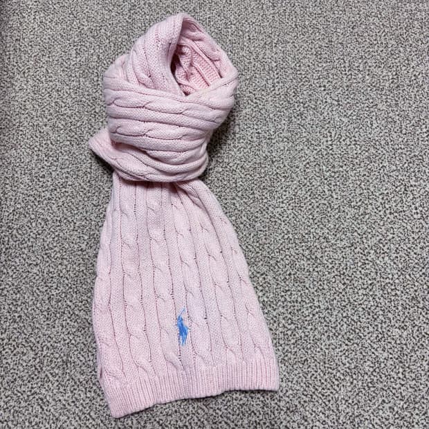 [택포,울20] 폴로 랄프로렌 꽈배기 케이블 머플러 목도리 [A]