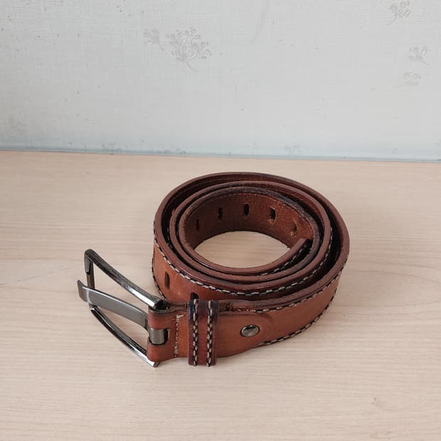 통가죽 벨트 브라운 남성용