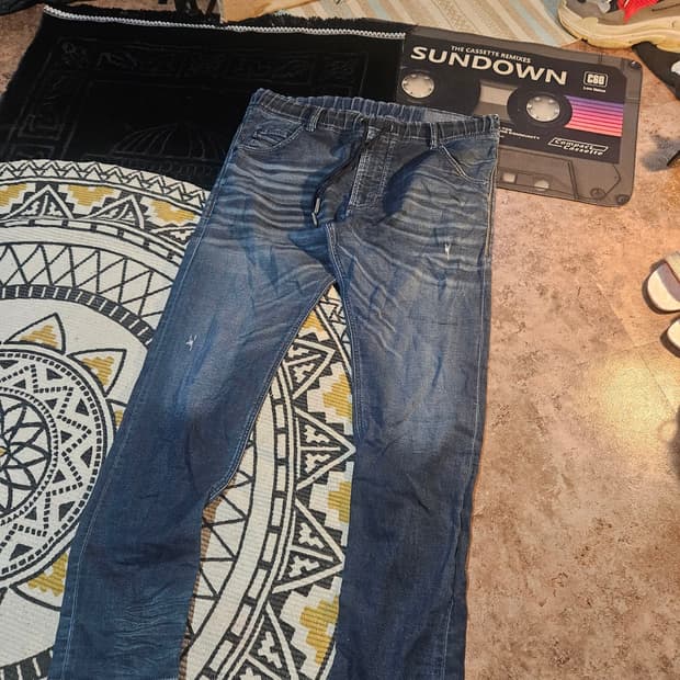 디젤(DIESEL) Denim + Sweat Pants 조거 데님