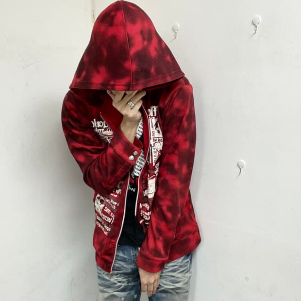 Outer : Beaumere 00’s UK Print Hoodie Zi