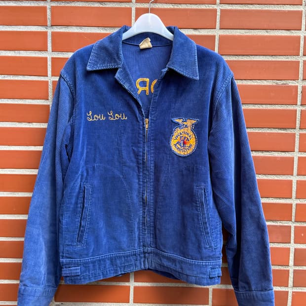 빈티지 FFA 코듀로이 블루종 자켓 made in Usa 60s