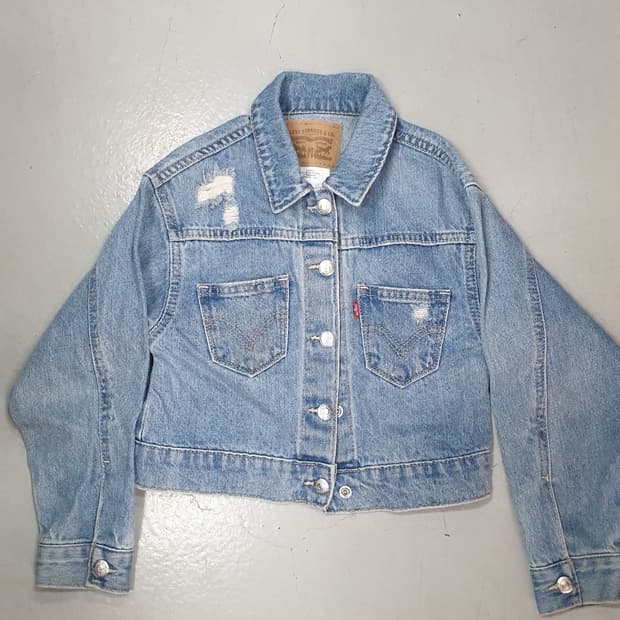 리바이스 여아 데님 크롭자켓 110