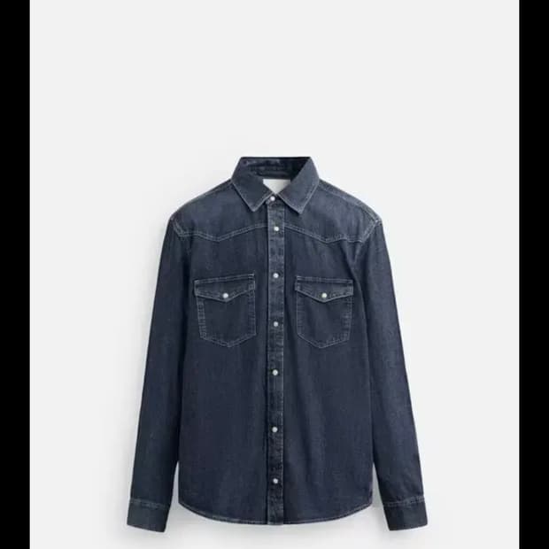 자라 웨스턴 데님셔츠