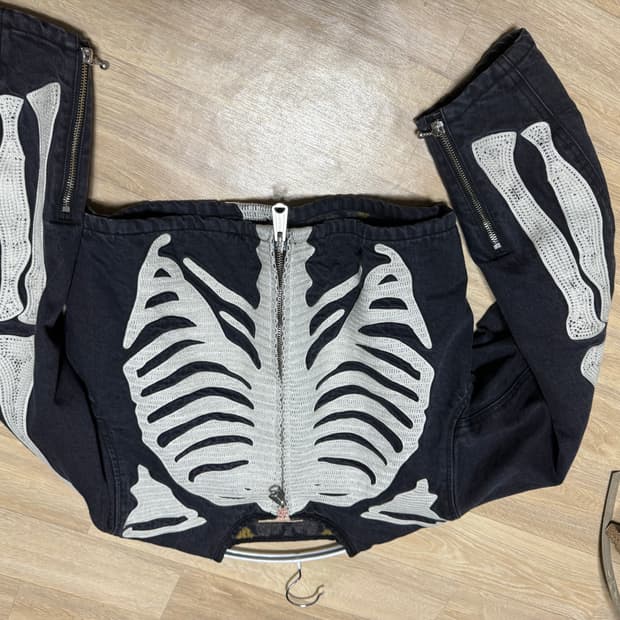 [1]캐피탈 14온즈 블랙 X 블랙 데님 모토크로스 본 자켓 블랙