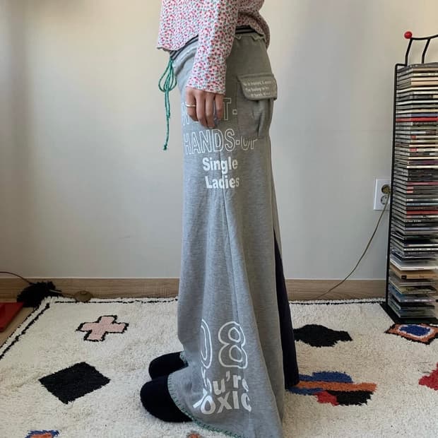 오요요 star cotton maxi skirt