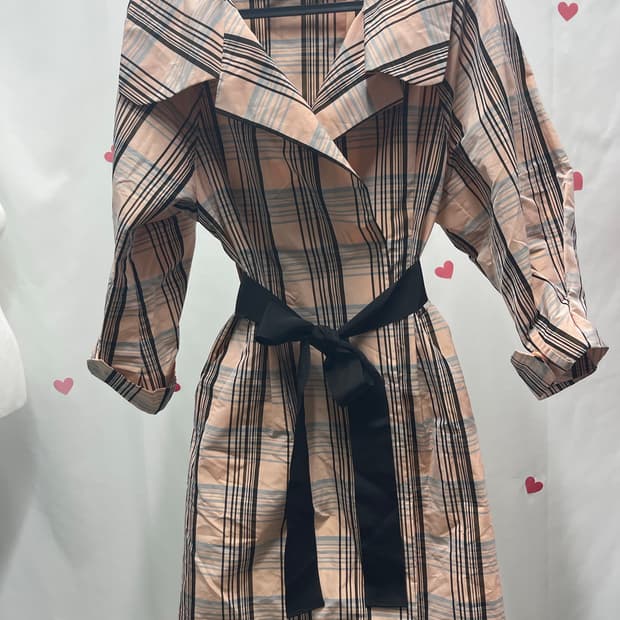 잇미샤 벨티드체크원피스형자켓