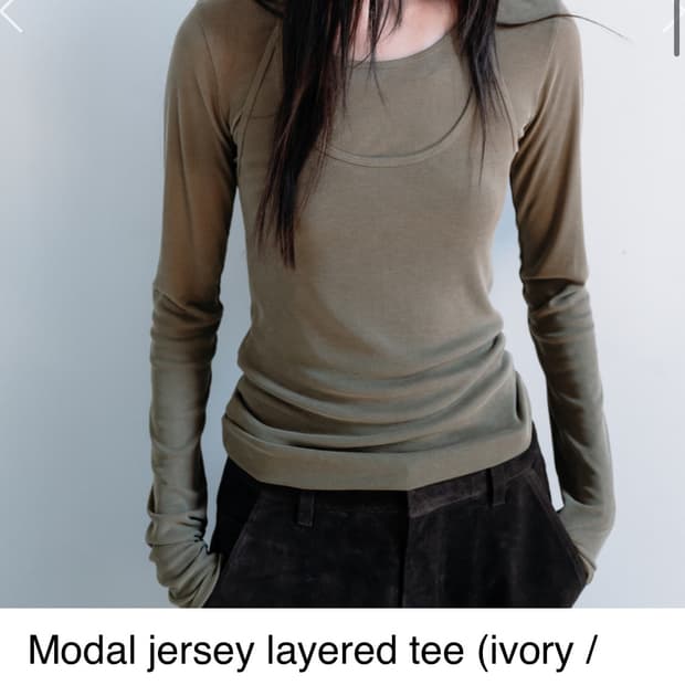 모노하 modal jersey layerd tee