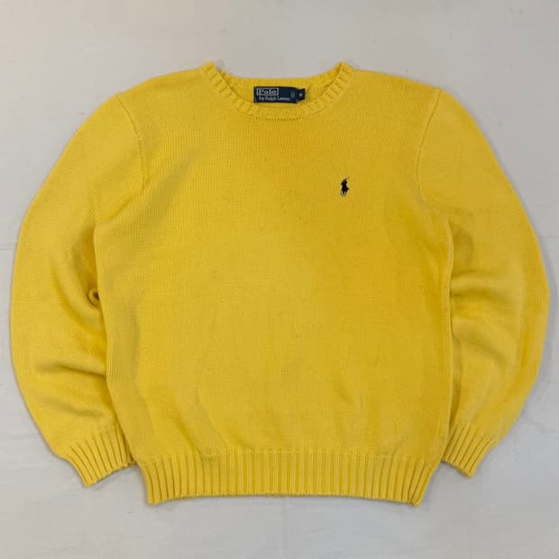 폴로 랄프로렌 코튼 니트 옐로우