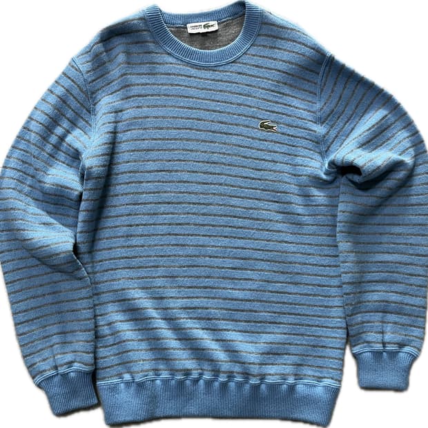 80s chemise 라코스테 스트라이프 울 니트