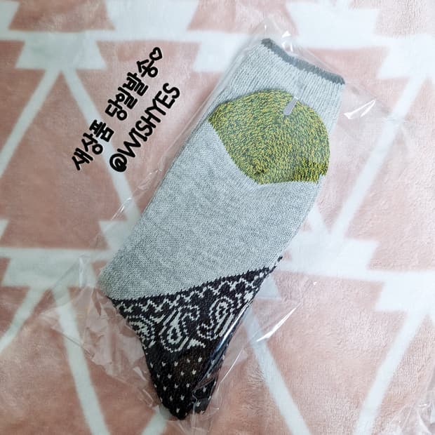 캐피탈 Kapital 96 힐 페이즐리 반다나 삭스 양말 블랙 그레이