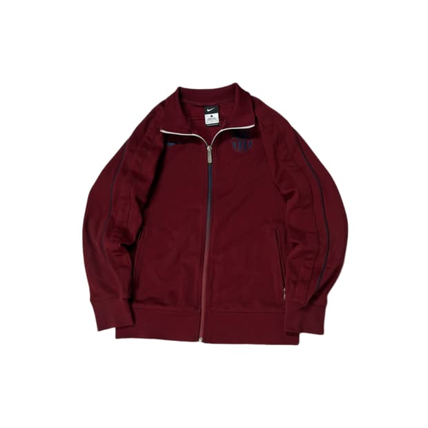 나이키 바르셀로나 져지 축구 트랙탑 버건디