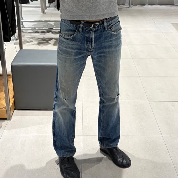 리바이스 501 워싱 데님 30