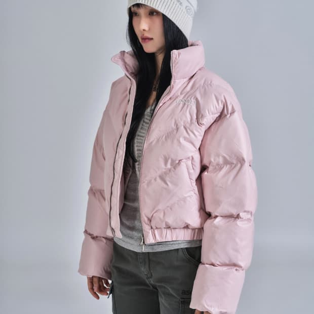 애즈온 BETTY PUFFER JACKET PINK ason