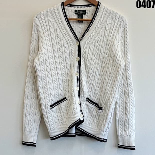 로렌 랄프로렌 케이블 니트 가디건 P/P 0407