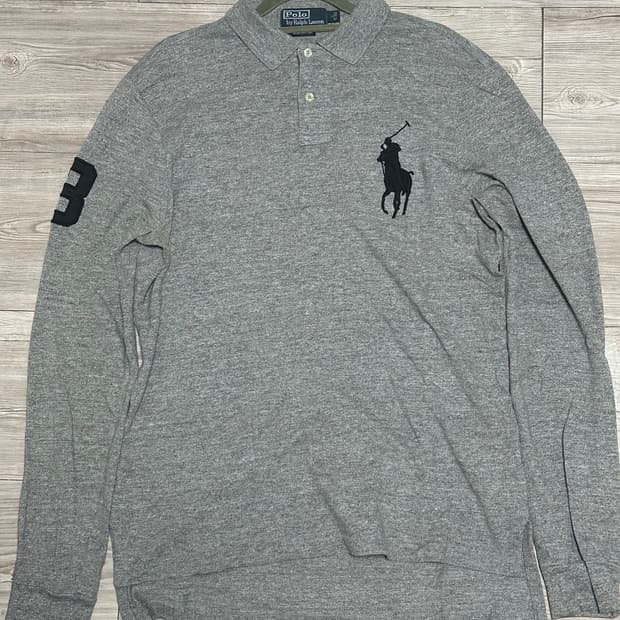 폴로 빅포니 회색 긴팔