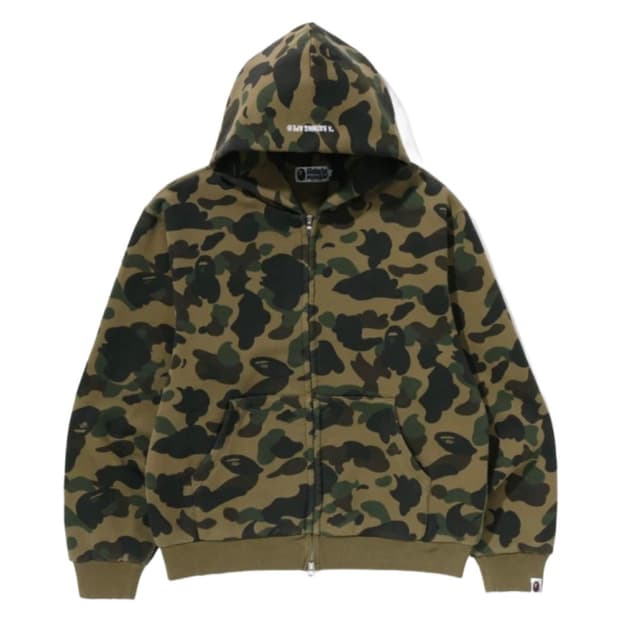 베이프 카모 헤비 워시 후드집업 M 사이즈