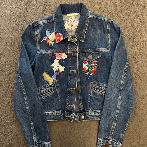 마쥬 비보 자수 크롭 데님 처분 