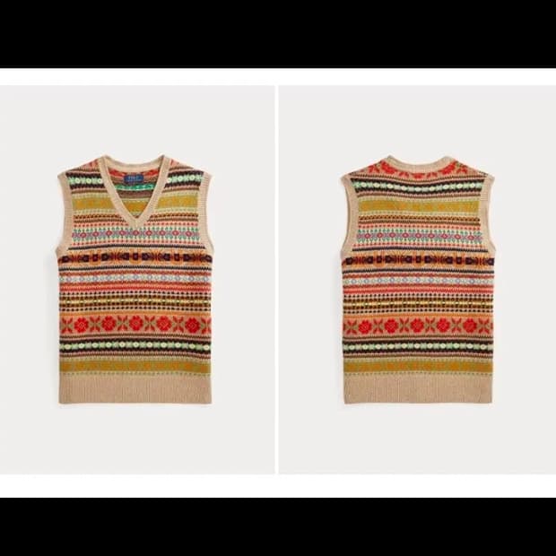 폴로 랄프로렌 페어아일 캐시미어 니트베스트 팝니다.