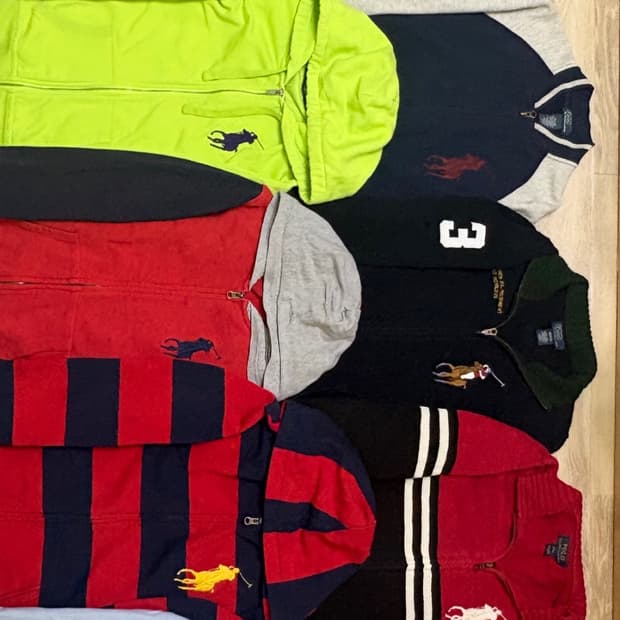 폴로 빅포니 후드집업 니트집업 져지 판매