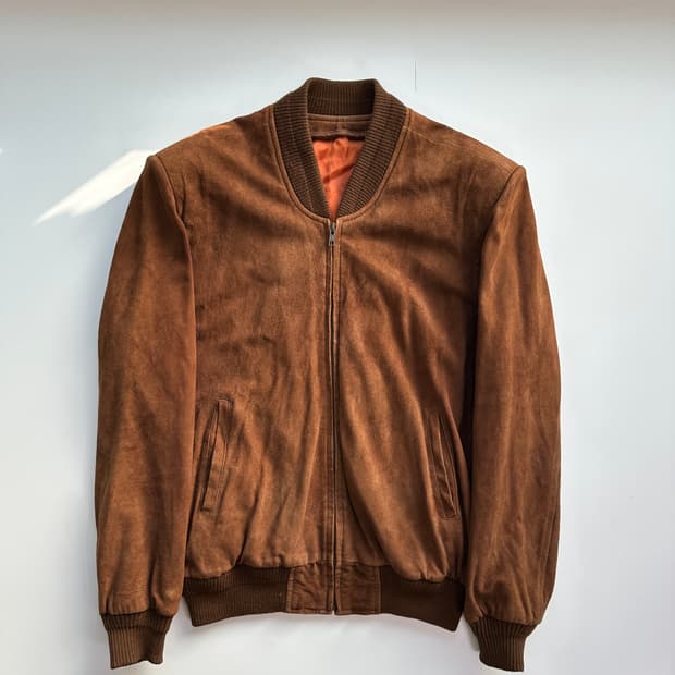 90s 램스킨 스웨이드 자켓  