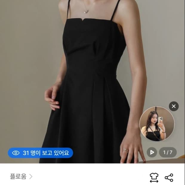플로움 로만 홀리데이 원피스 블랙 S