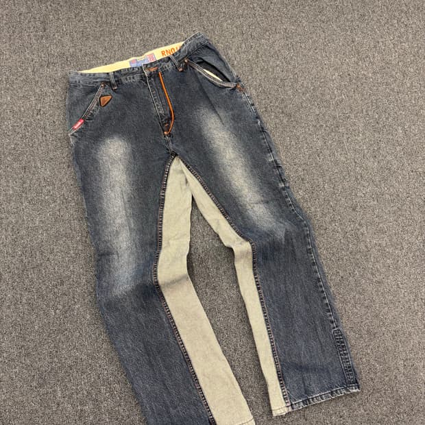 36) H&MS UNLTD US 빈티지 올드스쿨 데님 워크팬츠 힙합팬츠