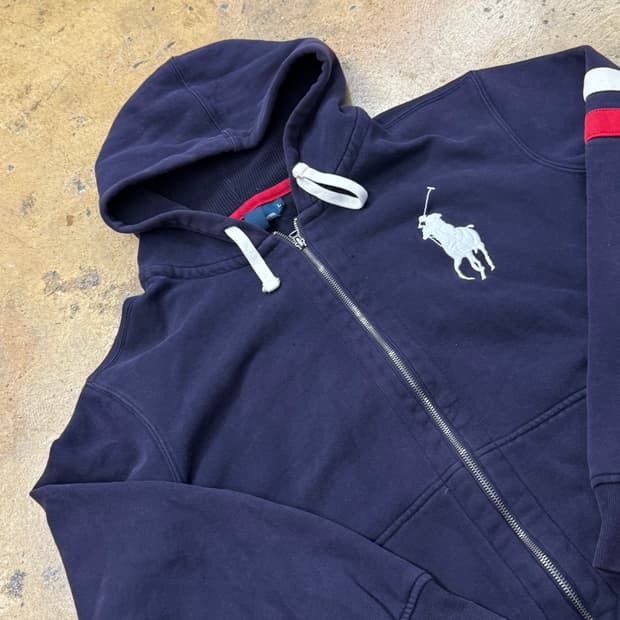 [정품/L] 폴로 랄프로렌 빅포니 네이비 후드집업 b16