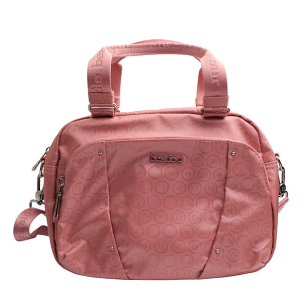 비사이드유 핑크 토트 겸 크로스백
