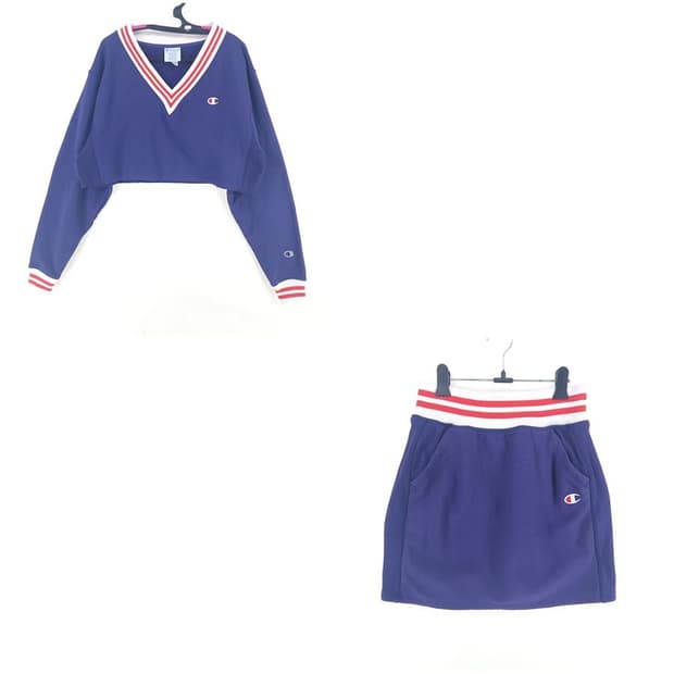 [여M]챔피온 리버스위브 퍼플 기모 스웻 세트[Y5C-236]