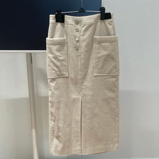 타임 코듀로이 스커트