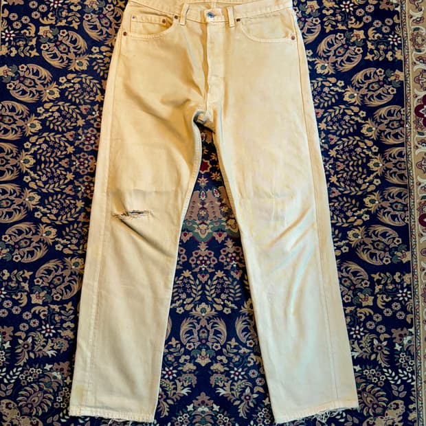 90s Made in USA 리바이스 베이지 501