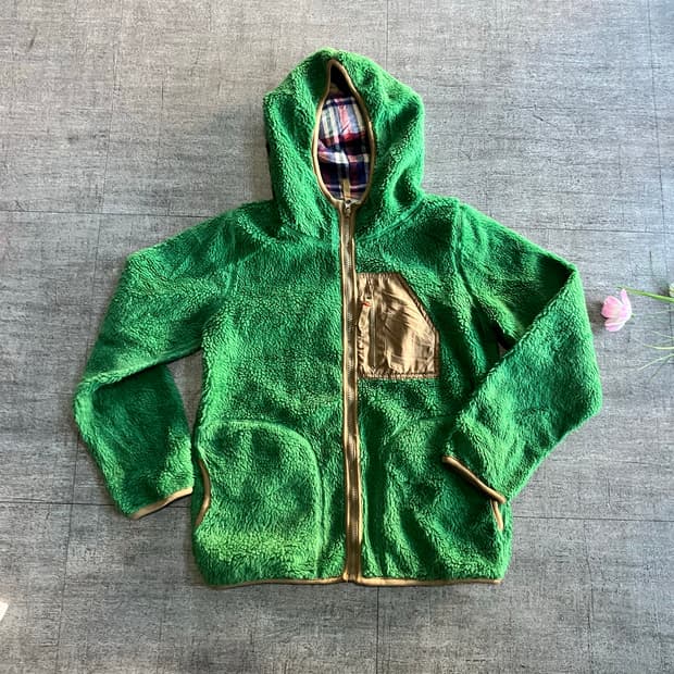 일본빈티지 Cubesugar 올드스쿨아메카지 파타고니아깔 후리스자켓