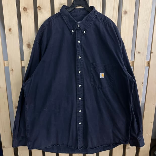 (XL) 칼하트 긴팔 워크 셔츠 네이비