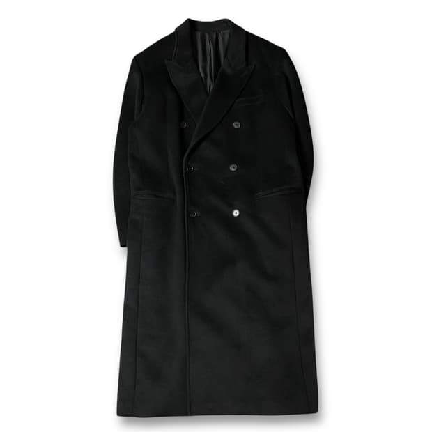 에잇세컨즈 블랙 롱 더블코트 XL