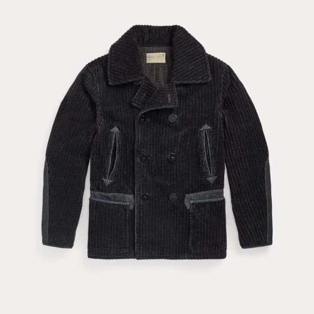 RRL 더블알엘 데님 트림 피코트