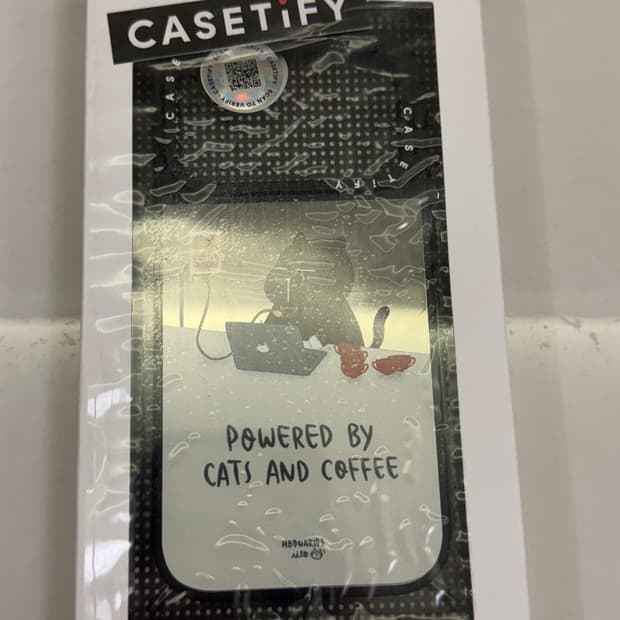     CASETiFY × 문애리스 일러스트 ‘고양이와 커피’ 미러 케이