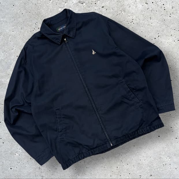 [100] 빈폴 네이비 면 코튼 자켓 점퍼 블루종 D17