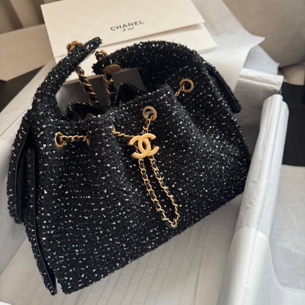 샤넬 25 트위드 백