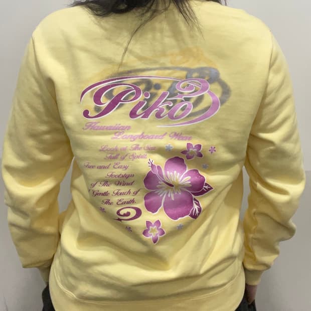 Piko 피코 글리터 히비스커스 빅 프린팅 스웻셔츠