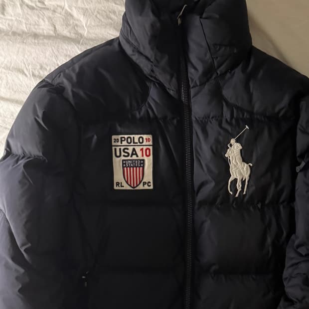 폴로 빅포니 성조기 패딩
